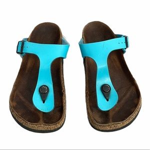 aqua birkenstock sandals